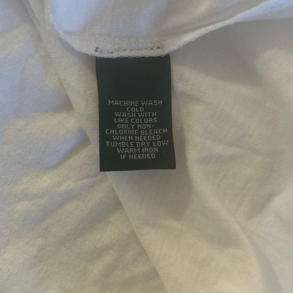 Ralph Lauren Cotton lace embellished half button top S - Picture 9 of 9